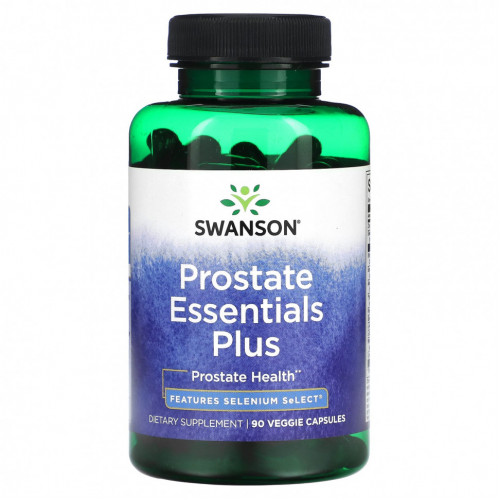 Swanson, Prostate Essentials Plus, 90 растительных капсул