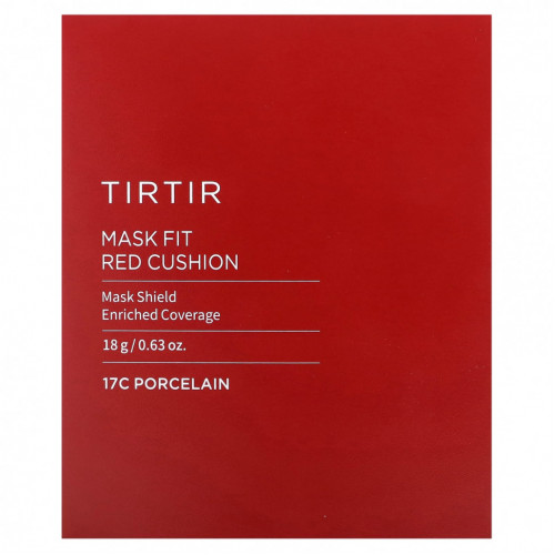 TIRTIR, Mask Fit Red Cushion, 17C Porcelin, 18 г (0,63 унции)