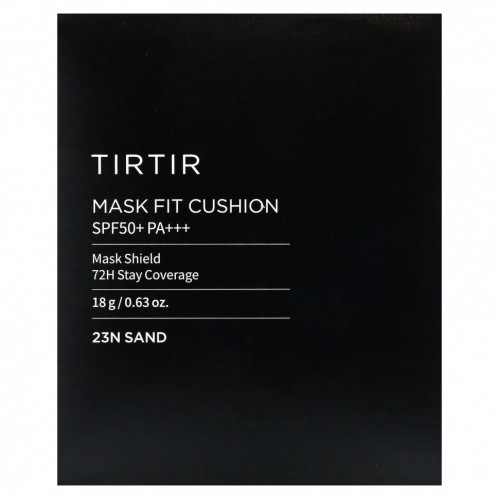 TIRTIR, Mask Fit Cushion, SPF 50+ PA +++, 23N песочный, 18 г (0,63 унции)