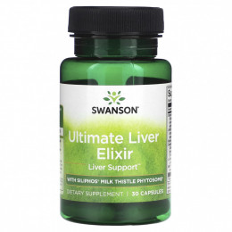 Swanson, Ultimate Liver Elixir с фитосомами силифоса, 30 капсул