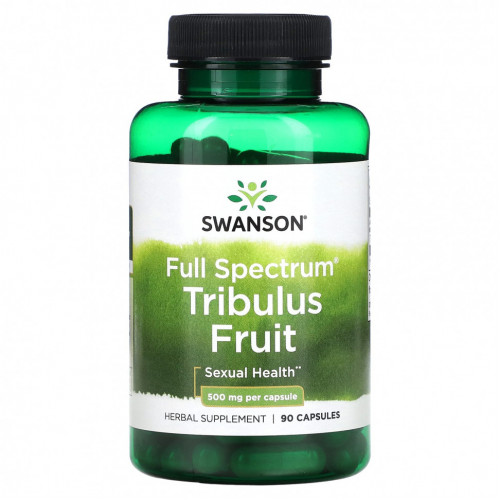 Swanson, Full Spectrum Tribulus, плоды, 500 мг, 90 капсул