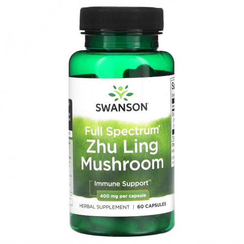 Swanson, Full Spectrum Zhu Ling Mushroom, 400 мг, 60 капсул