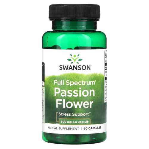 Swanson, Full Spectrum Passion Flower, 500 мг, 60 капсул