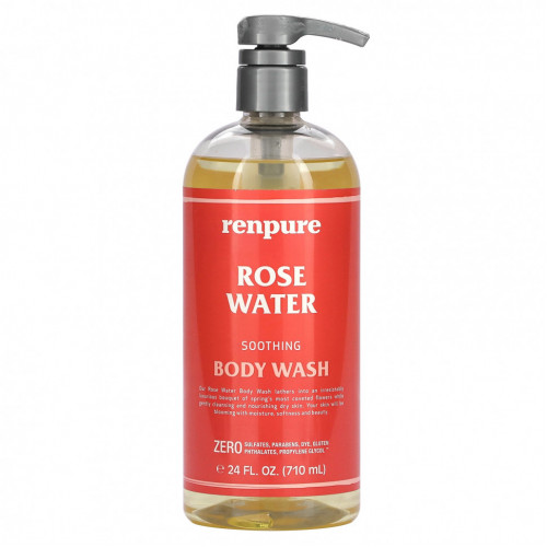 Renpure, Rose Water Soothing Body Wash, 24 fl oz (710 ml)