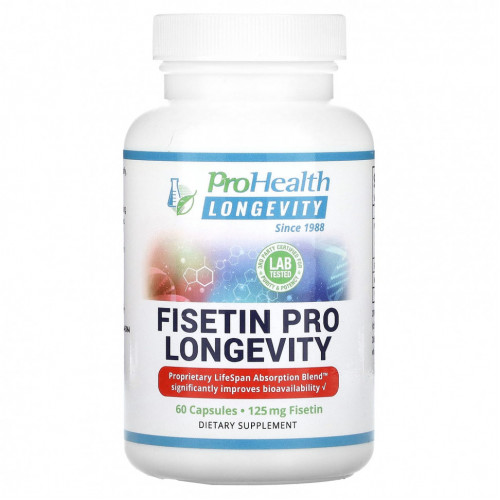 ProHealth Longevity, Fisetin Pro Longevity, 125 мг, 60 капсул