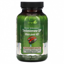 Irwin Naturals, Testosterone UP, для мужчин старше 40 лет, 60 мягких таблеток