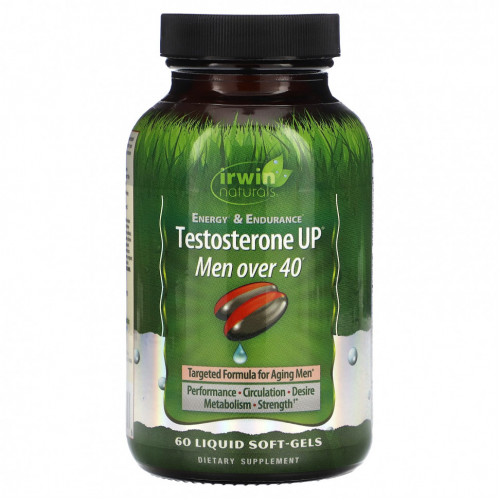 Irwin Naturals, Testosterone UP, для мужчин старше 40 лет, 60 мягких таблеток