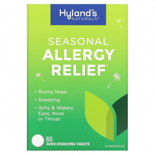 Hyland's, Seasonal Allergy Relief, 60 быстрорастворимых таблеток