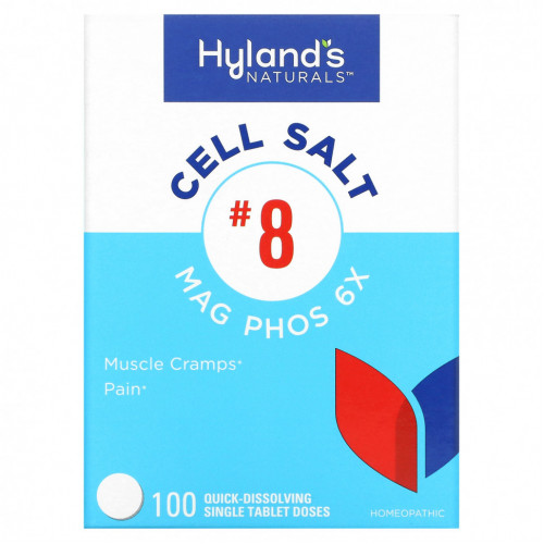 Hyland's, Cell Salt # 8, Mag Phos 6X, 100 быстрорастворимых таблеток