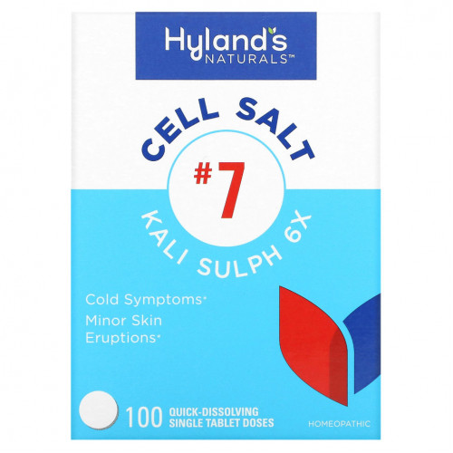 Hyland's, Cell Salt # 7, Kali Sulph 6X, быстрорастворимая одна таблетка