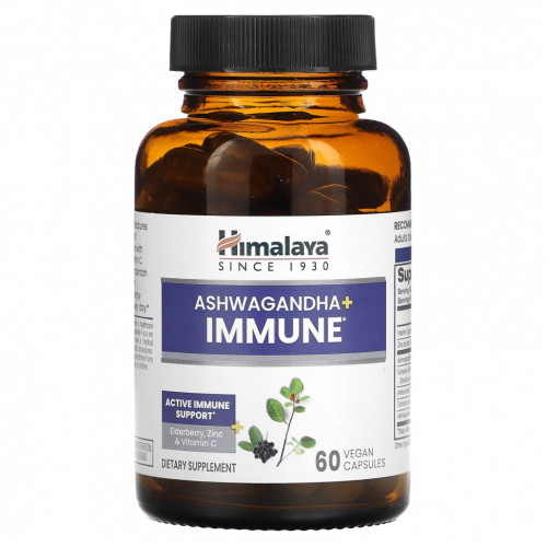 Himalaya, Ashwagandha + Immune`` 60 веганских капсул