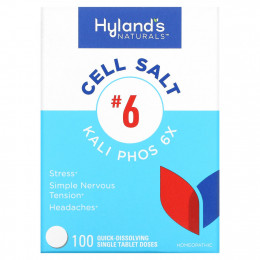 Hyland's, Cell Salt # 6, Kali Phos 6X, 100 быстрорастворимых таблеток