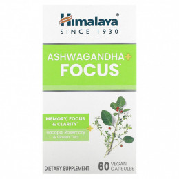 Himalaya, Ashwagandha + Focus`` 60 веганских капсул