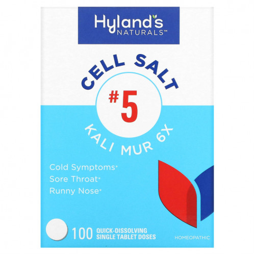 Hyland's, Cell Salt # 5, Kali Mur 6X, 100 быстрорастворимых таблеток