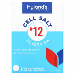 Hyland's, Cell Salt # 12, Silicea 6X, 100 быстрорастворимых таблеток