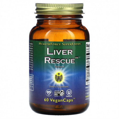 HealthForce Superfoods, Liver Rescue, 60 веганских капсул