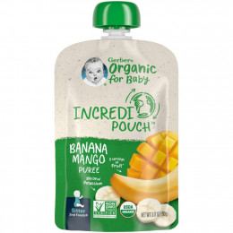 Gerber, Organic for Baby, 2nd Foods, банан, манговое пюре, 90 г (3,17 унции)