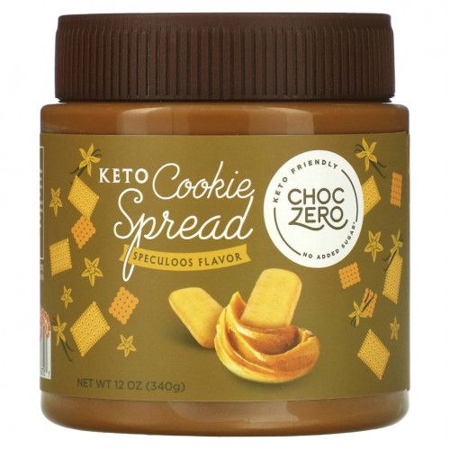 ChocZero, Keto Cookie Spread, Speculoos, 340 г (12 унций)