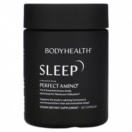 BodyHealth, Sleep, улучшенный с помощью Perfect Amino, 90 капсул