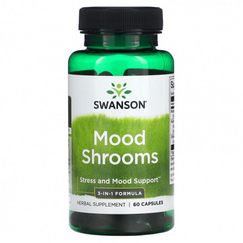 Swanson, Mood Shrooms, 60 капсул