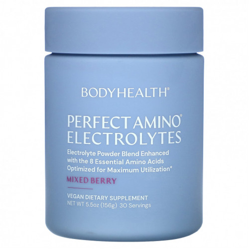 BodyHealth, Perfect Amino Electrolytes, смесь ягод, 156 г (5,5 унции)