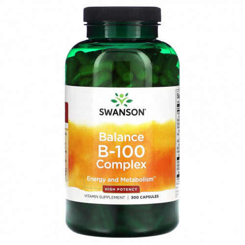 Swanson, Balance B-100 Complex, высокая эффективность, 300 капсул