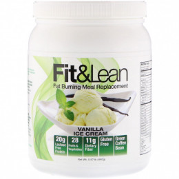 Fit & Lean, Fit & Lean, Fat Burning Meal Replacement, Vanilla Ice Cream, 0.97 lb (440 g)