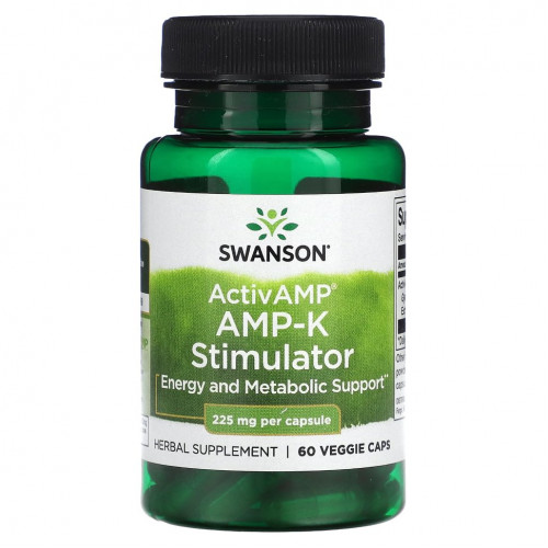 Swanson, ActivAMP AMP-K Stimulator, 225 мг, 60 растительных капсул