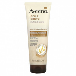 Aveeno, Tone + Texture, обновляющий скраб, без отдушек, 227 г (8 унций)