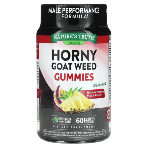 Nature's Truth, Horny Goat Weed, Passion Punch, 60 веганских жевательных таблеток