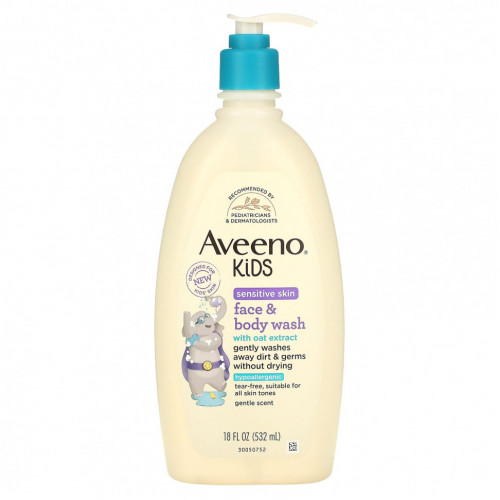 Aveeno, Гель для душа для детей с экстрактом овса, 532 мл (18 жидк. Унций)