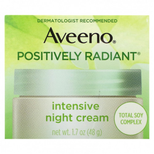 Aveeno, Positively Radiant, интенсивный ночной крем, 48 г (1,7 унции)