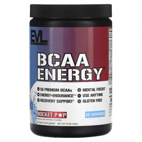 EVLution Nutrition, BCAA ENERGY, Rocket Pop, 282 г (9,9 унции)