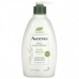 Aveeno, Ежедневное увлажнение, очищающее средство для лица, без отдушек, 354 мл (12 жидк. Унций)