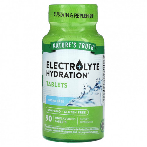 Nature's Truth, Electrolyte Hydration, без добавок, 90 таблеток