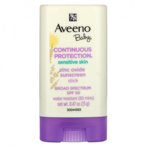 Aveeno, Baby, солнцезащитный стик с оксидом цинка, SPF 50, без отдушек, 13 г (0,47 унции)