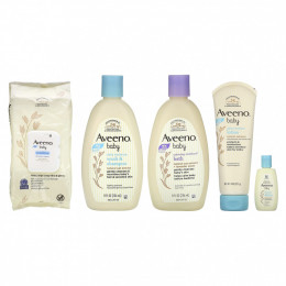 Aveeno, Baby, Welcome Little One, подарочная корзина, набор из 6 предметов