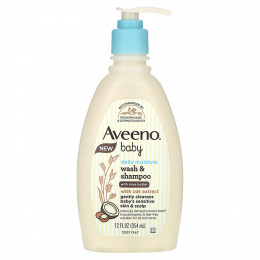 Aveeno, Увлажняющий шампунь и ежедневное увлажняющее средство для детей с маслом ши, кокос, 354 мл (12 жидк. Унций)