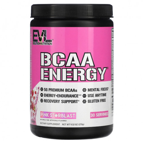 EVLution Nutrition, BCAA ENERGY, Pink Starblast, 270 г (9,52 унции)