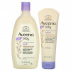 Aveeno, Baby, успокаивающий набор для ванны + лосьон, лаванда и ваниль, набор из 2 предметов