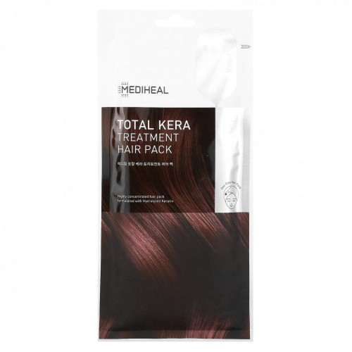 Mediheal, Total Kera Treatment Hair Pack, маска для волос, 5 шт., 40 мл (1,35 жидк. унции)