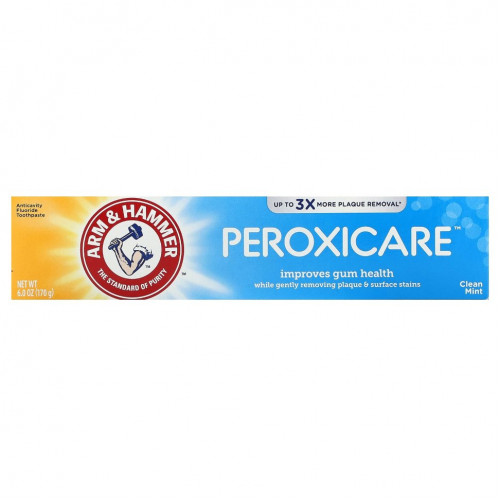 Arm & Hammer, PeroxiCare, зубная паста для здоровья десен, свежая мята, 170 г (6 унций)