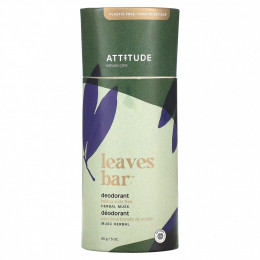 ATTITUDE, Leaves Bar, Deodorant, Herbal Musk, 3 oz (85 g)