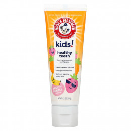 Arm & Hammer, Kids Healthy Teeth, зубная паста с фтором, против кариеса, 2 года + фруктовые пузырьки, 119 г (4,2 унции)