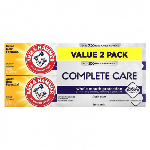 Arm & Hammer, Complete Care, зубная паста с фтором против кариеса, свежая мята, 170 г (6 унций)