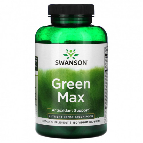 Swanson, Green Max`` 180 растительных капсул