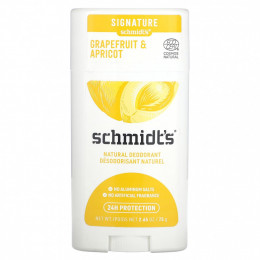 Schmidt's, Натуральный дезодорант, грейпфрут и абрикос, 75 г (2,65 унции)