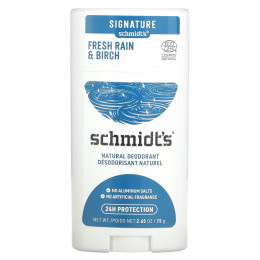 Schmidt's, Натуральный дезодорант, Fresh Rain & Birch, 75 г (2,65 унции)