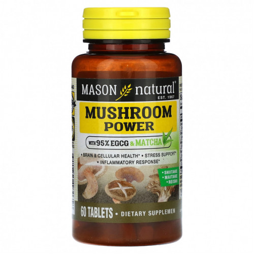 Mason Natural, Mushroom Power, 60 таблеток