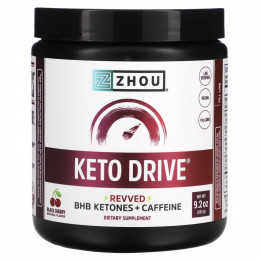 Zhou Nutrition, Keto Drive, Revved, черная вишня, 263 г (9,2 унции)